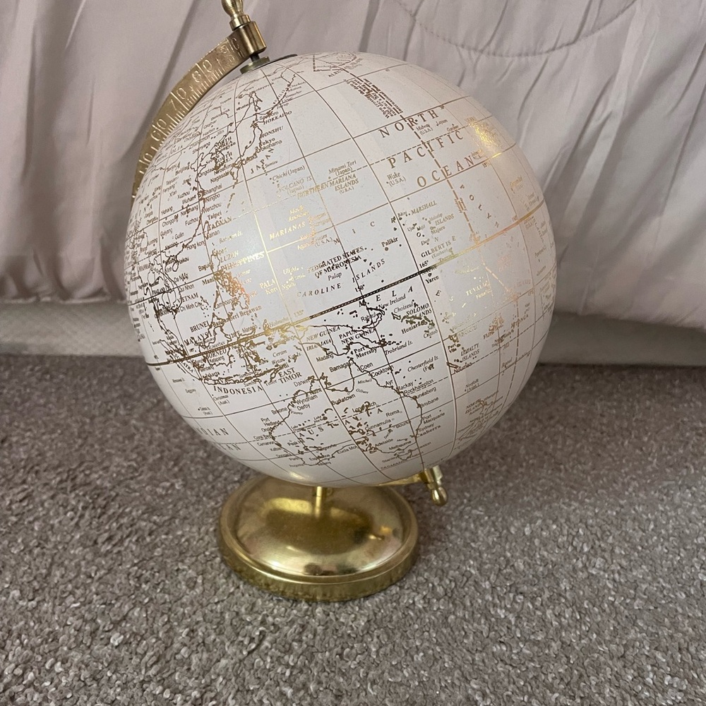 gold globe room decor